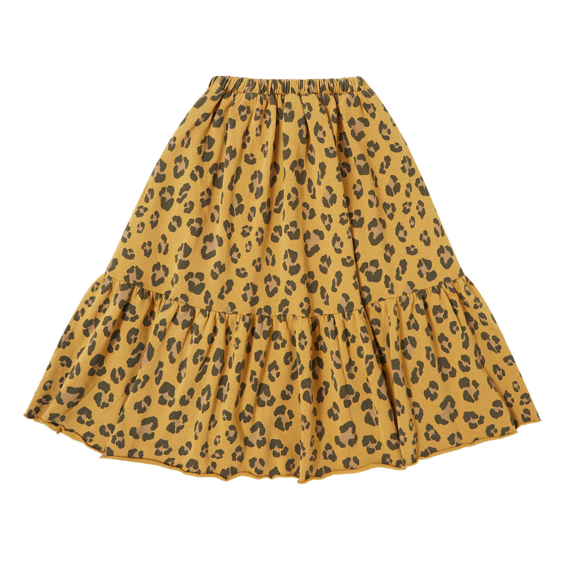 Tocoto Vintage Mustard Animal Print  Skirt