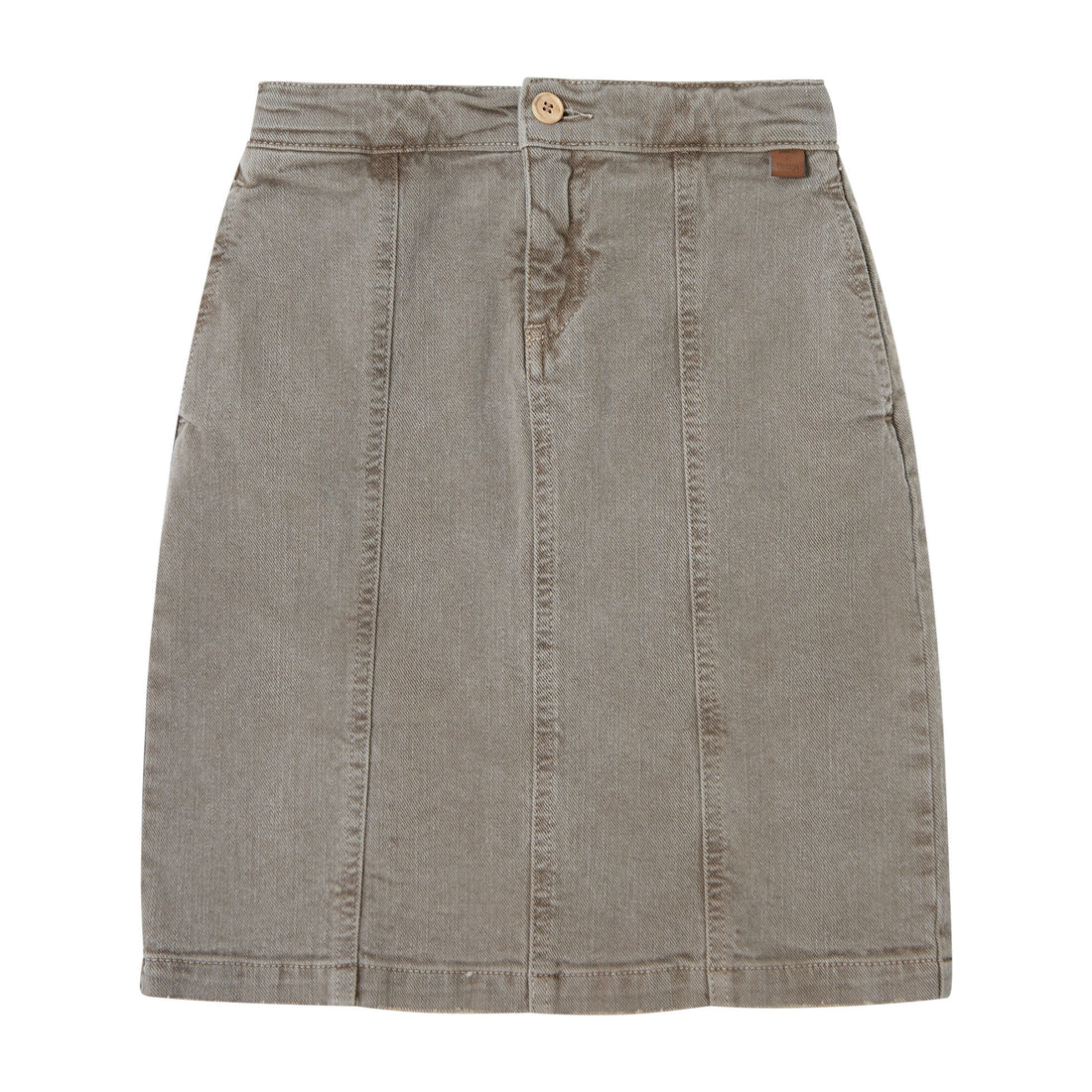 Tocoto Vintage Brown Denim Long  Skirt
