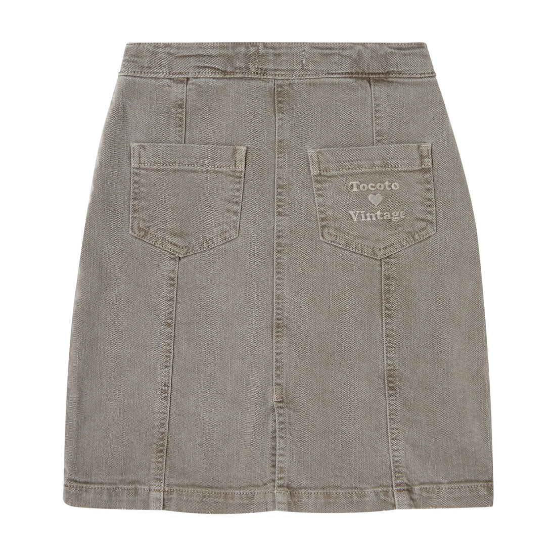 Tocoto Vintage Brown Denim Long  Skirt