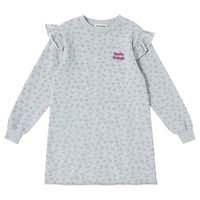 Tocoto Vintage Light Grey Flower Print Dress