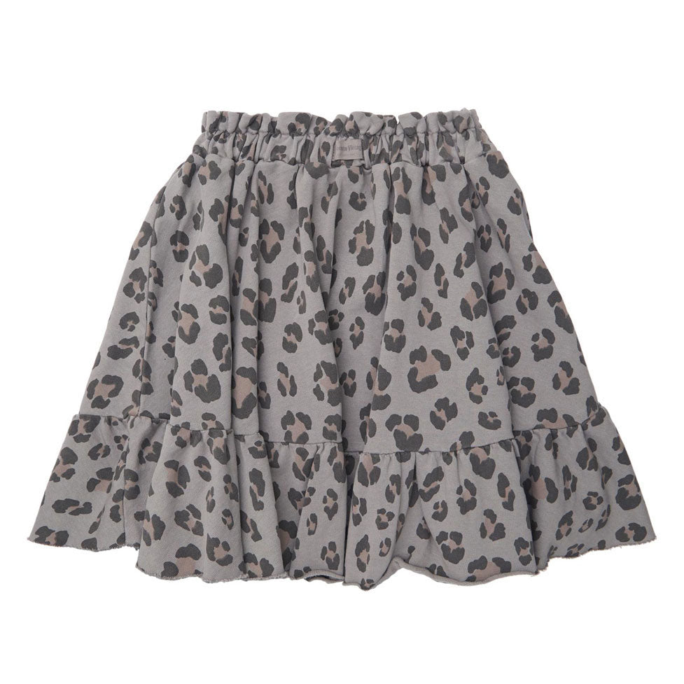 Tocoto Vintage Brown Plush Animal Print Skirt