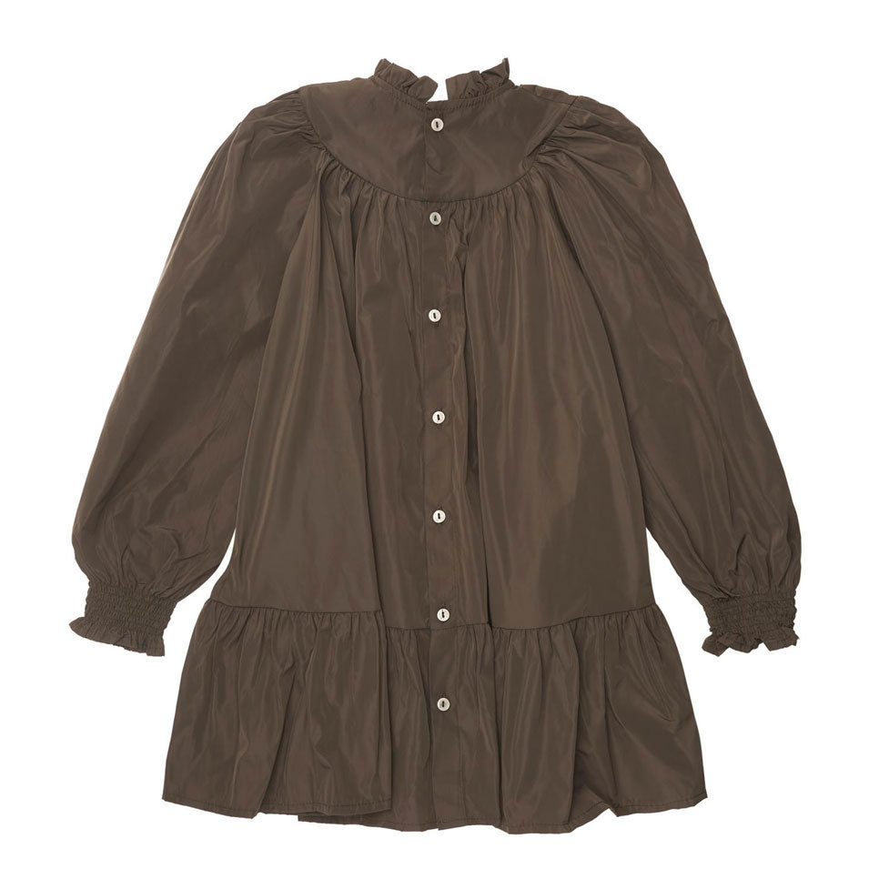 Tocoto Vintage Dark Grey Taffeta Dress