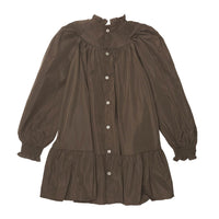 Tocoto Vintage Dark Grey Taffeta Dress