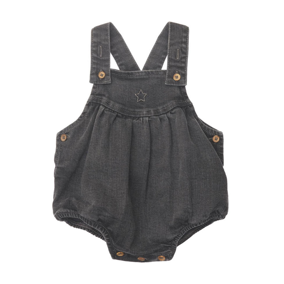 Tocoto Vintage Black Denim Romper