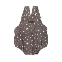 Tocoto Vintage Dark Grey Animal Print Romper