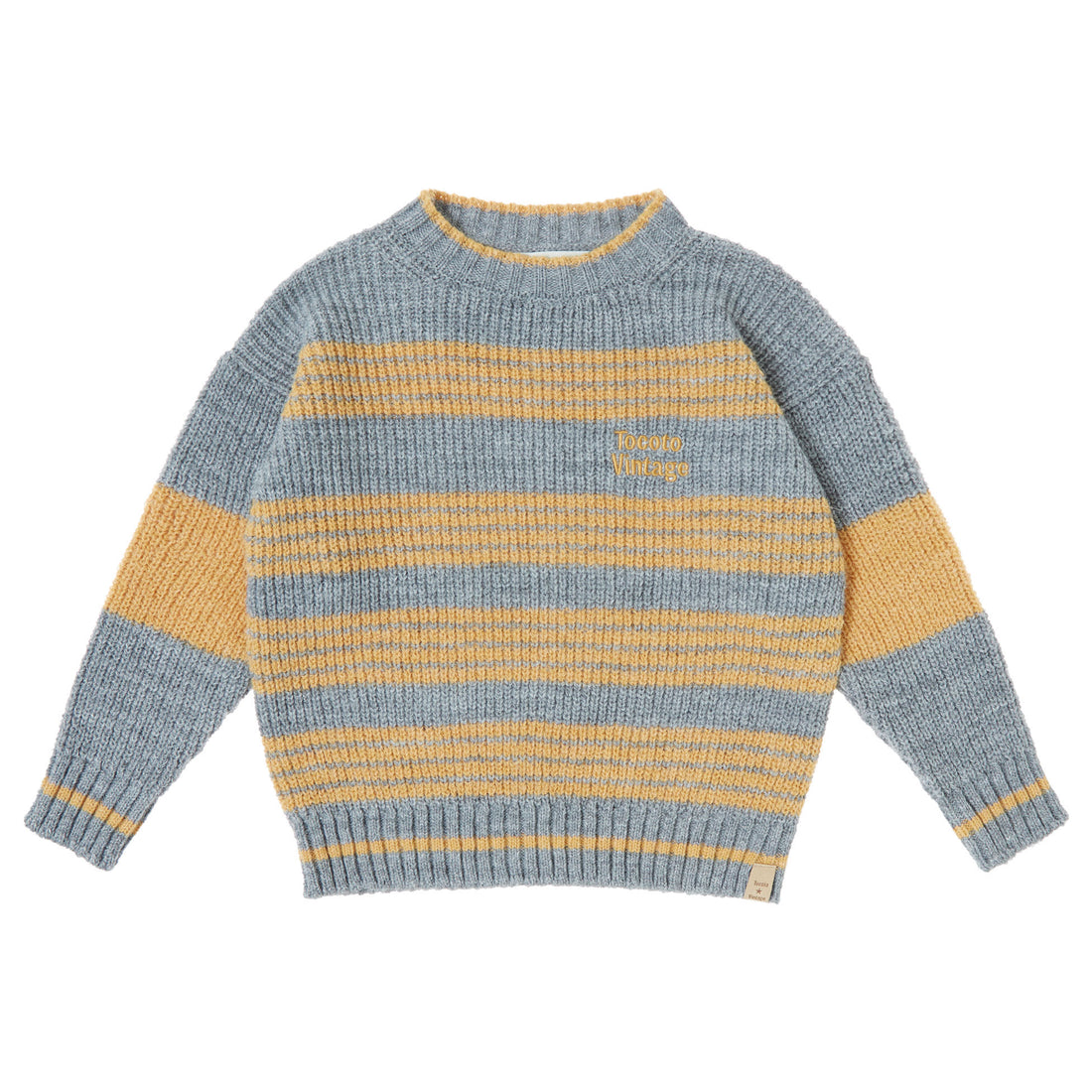 Tocoto Vintage Mustard Striped Pullover
