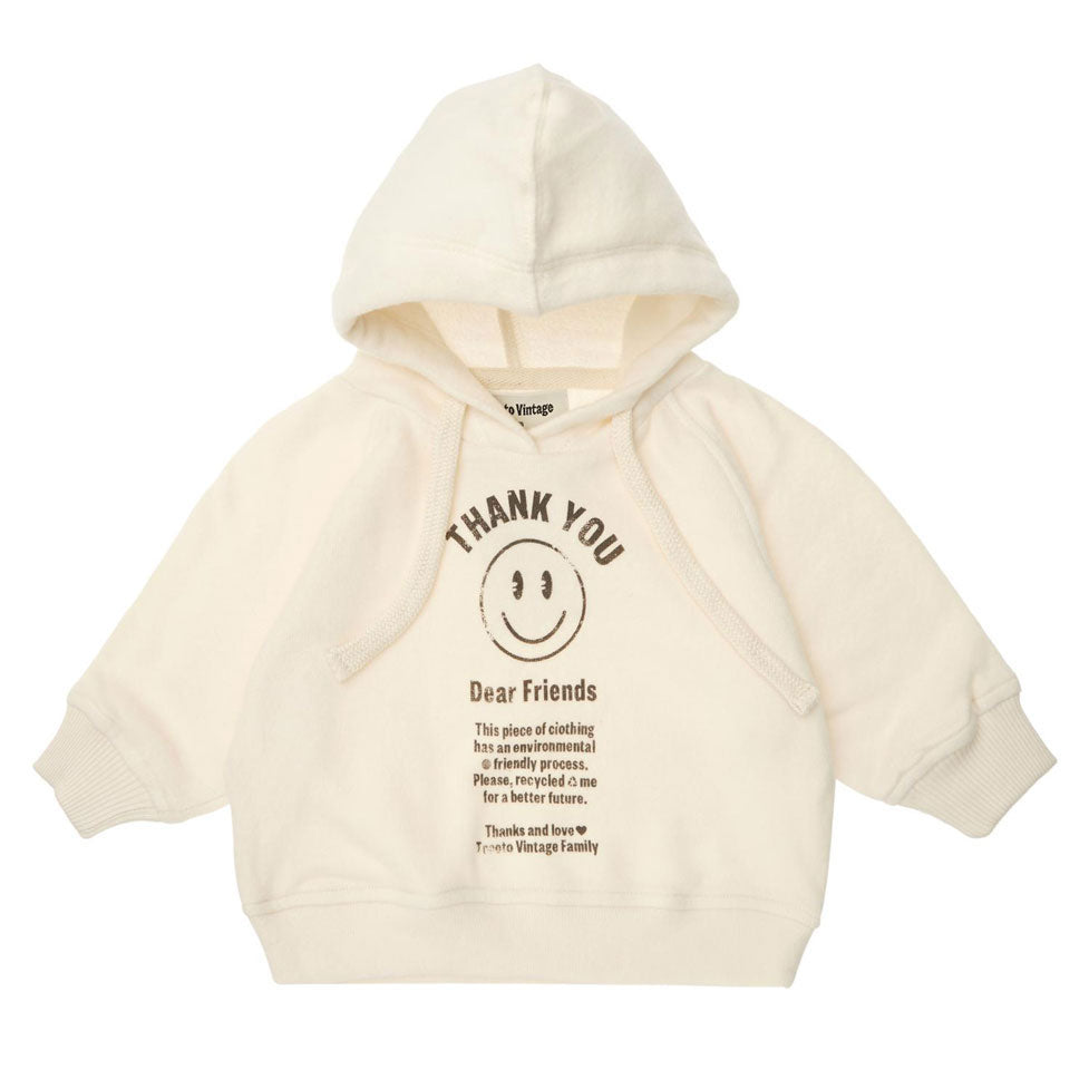 Tocoto Vintage Off White Plush Baby Hoodie