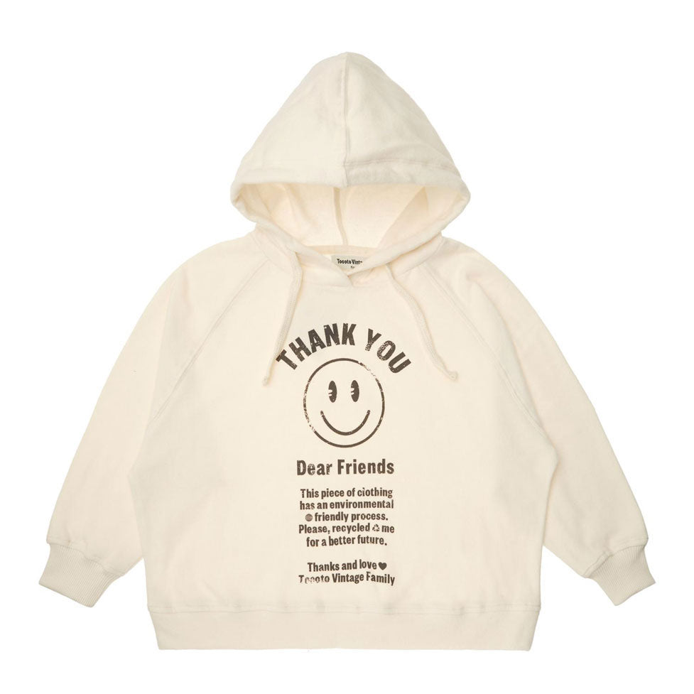 Tocoto Vintage Off White Plush Hoodie
