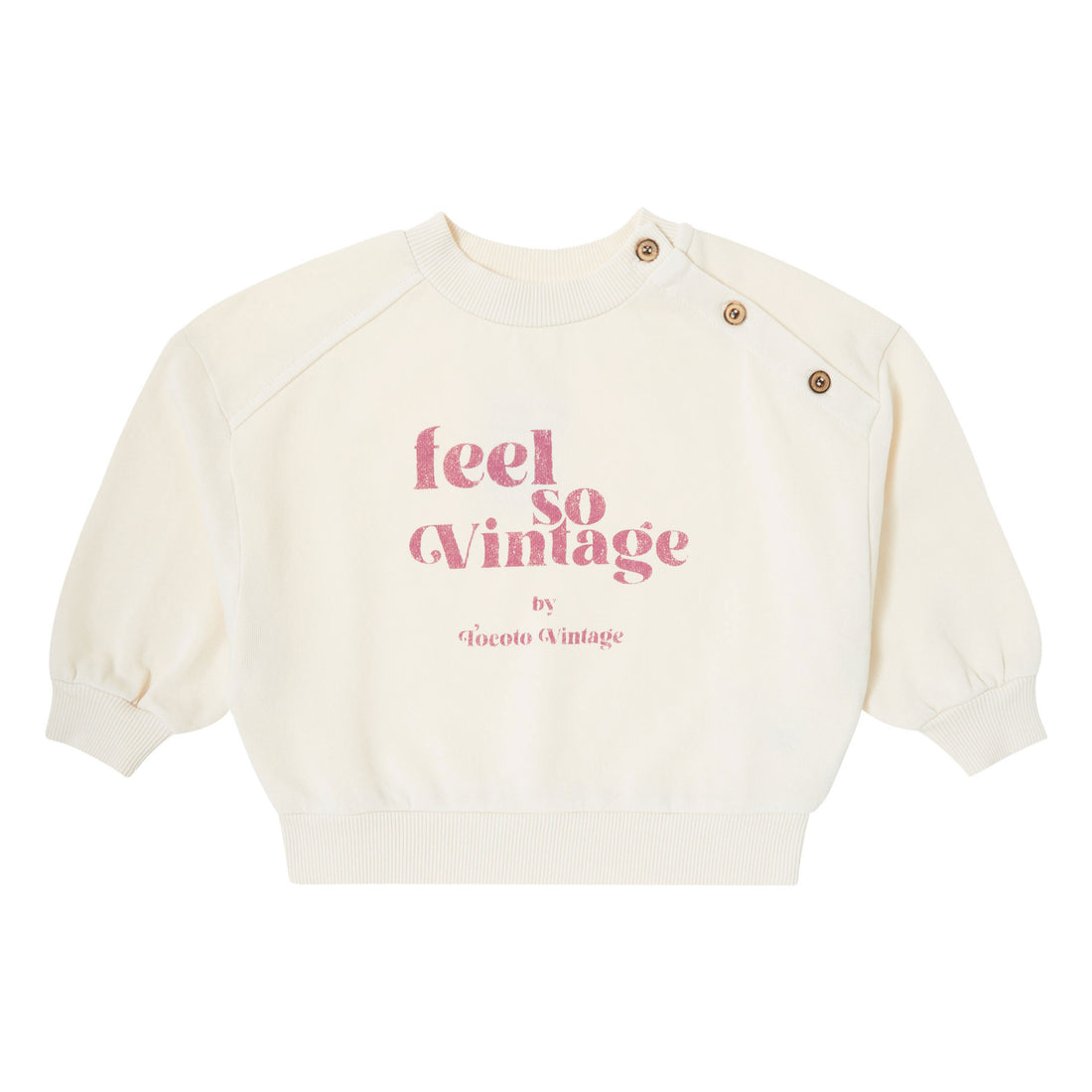 Tocoto Vintage Off White Feel So Vintage Sweatshirt