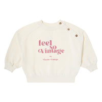 Tocoto Vintage Off White Feel So Vintage Sweatshirt