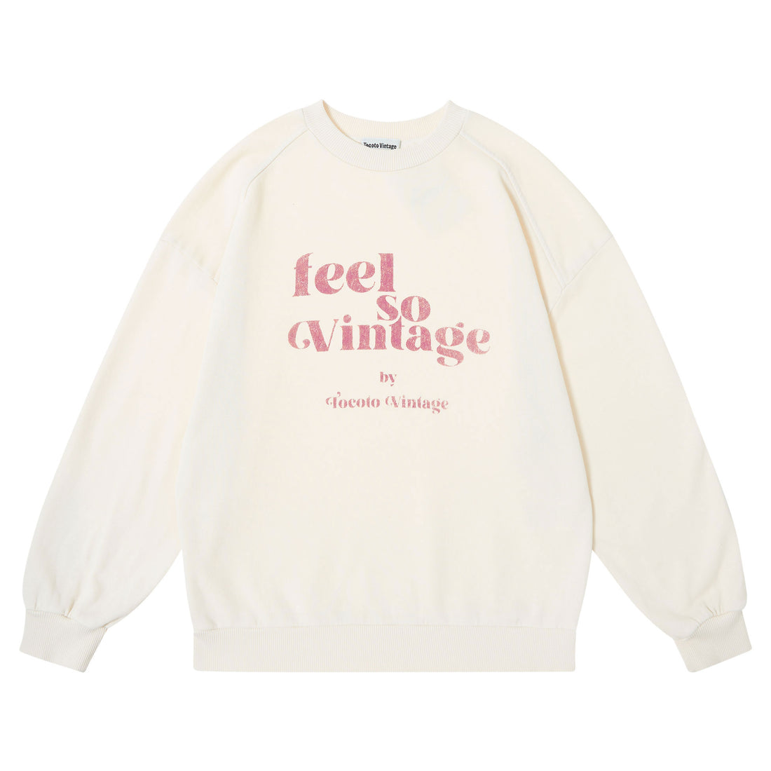 Tocoto Vintage Off White Feel So Vintage Sweatshirt