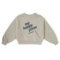 Tocoto Vintage Brown My Happy Place Pocket Sweatshirt