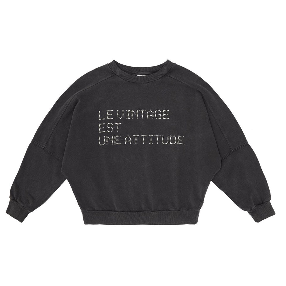 Tocoto Vintage Dark Grey Attitude Sweatshirt