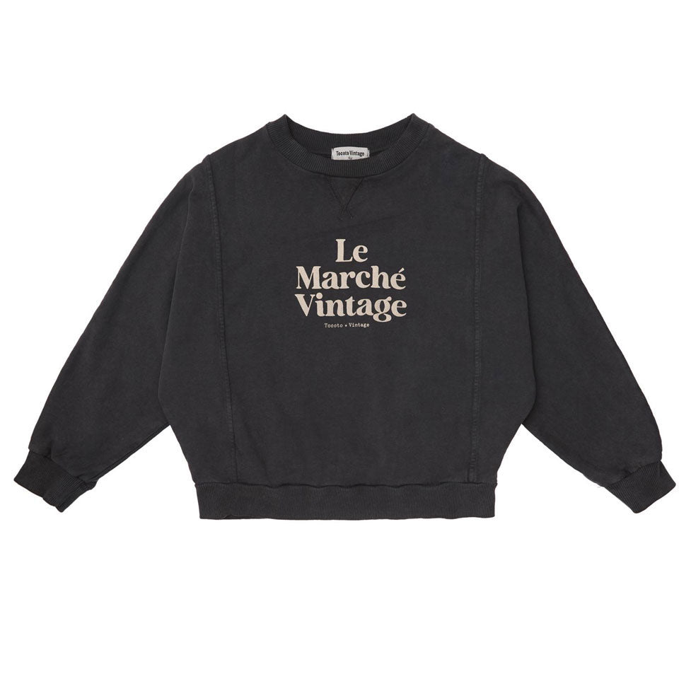 Tocoto Vintage Dark Grey Le Marche Vintage Sweatshirt