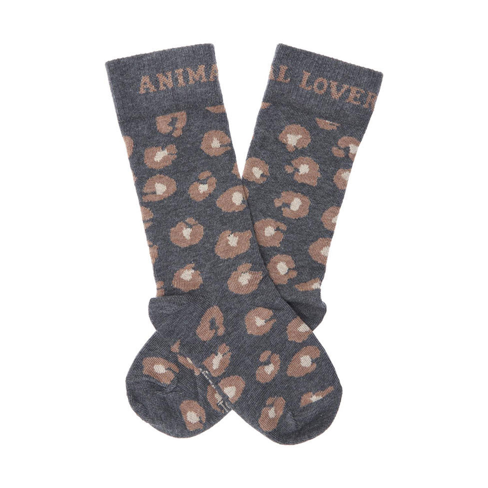 Tocoto Vintage Brown Animal Print Socks