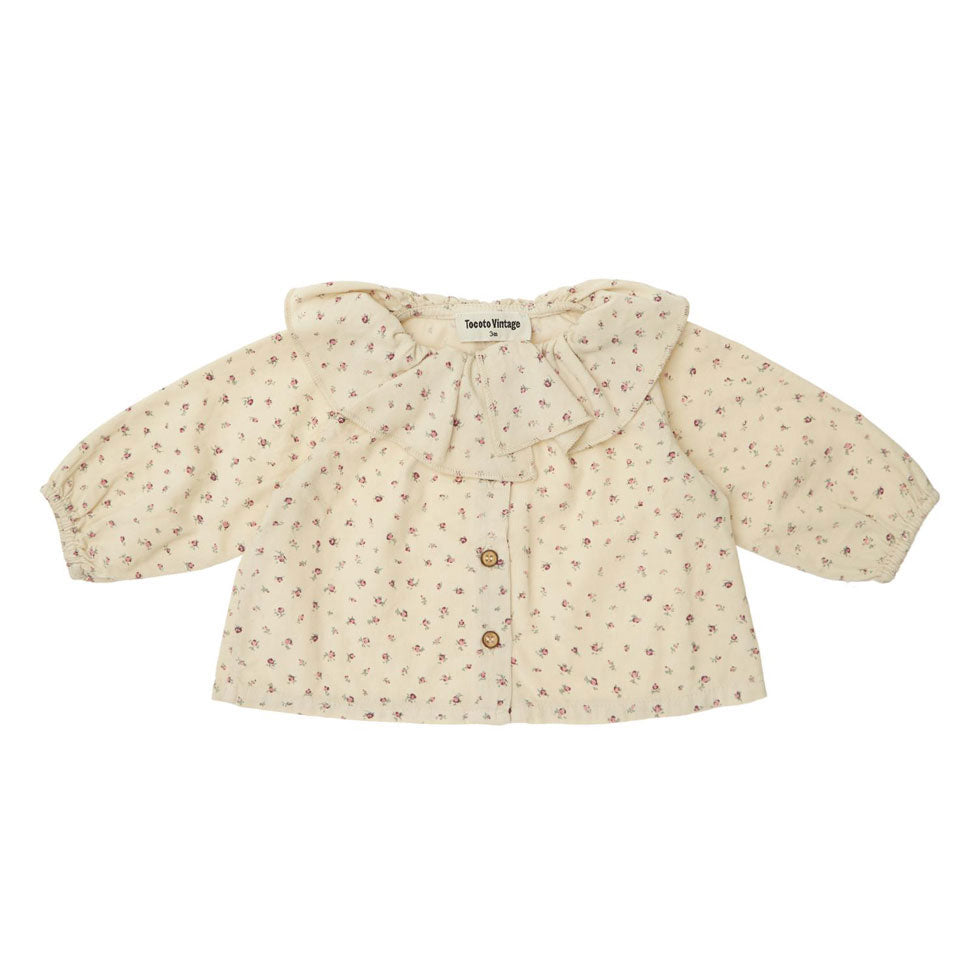 Tocoto Vintage Off White Flowers Baby Blouse