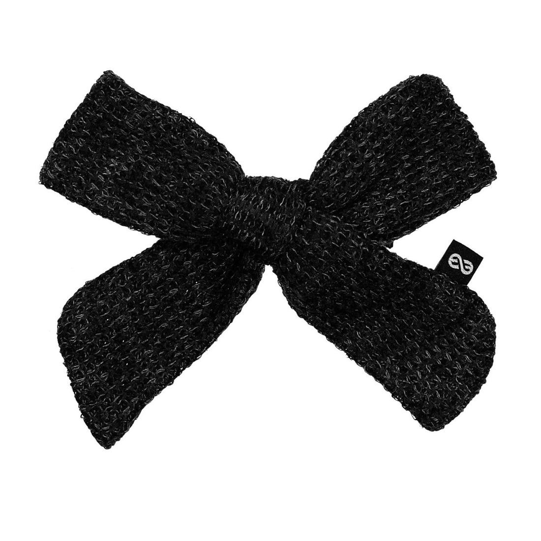 Knot Hairbands  Black Waffle Bow Clip