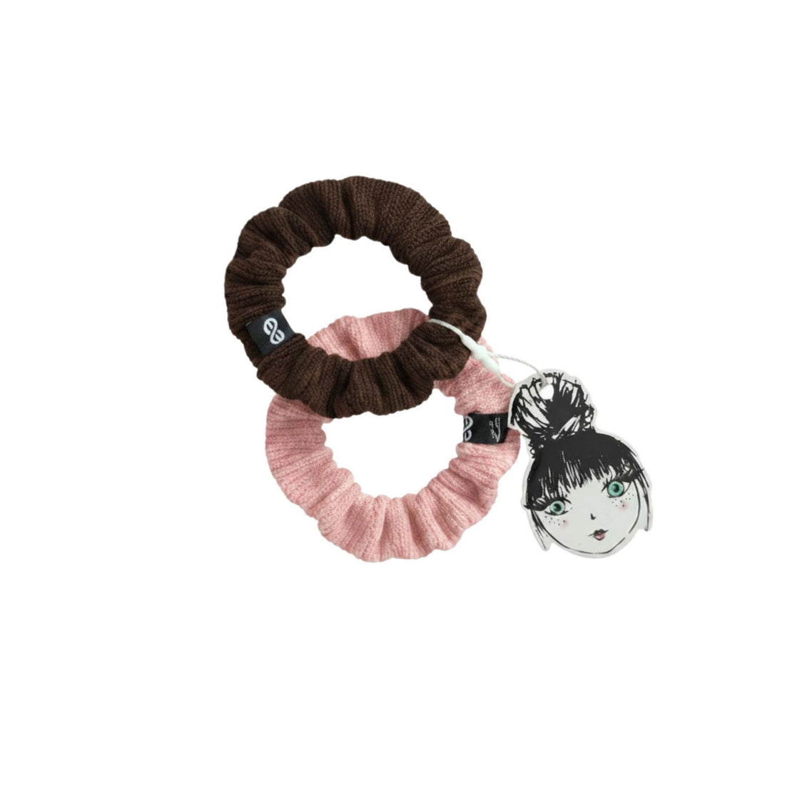 Knot Hairbands Flamingo Pink + Sparrow Waffle Scrunchie Set