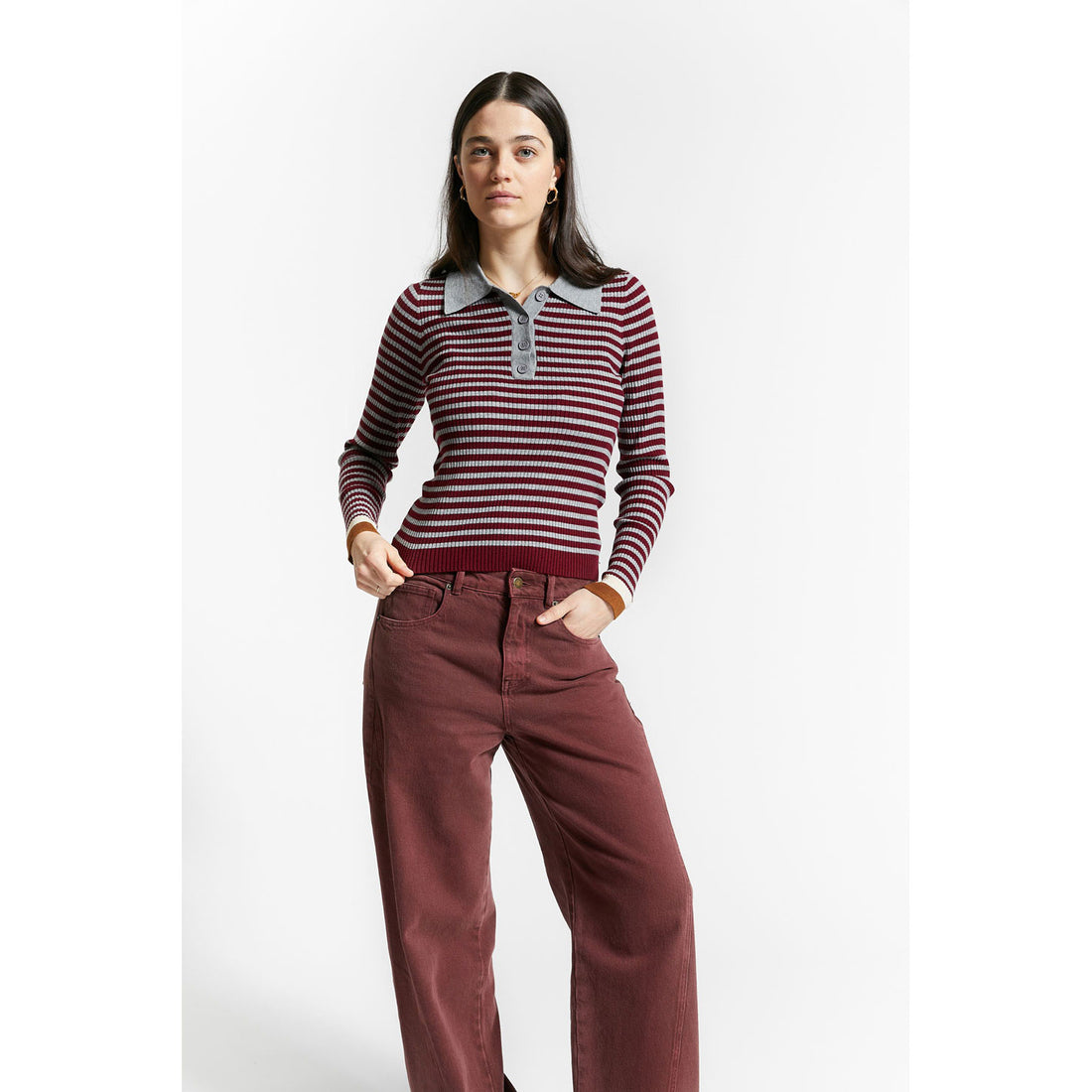 Indee  Merlot Red Wallaby Pullover