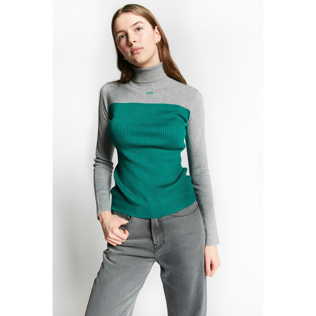 Indee  Grey Melange Wapiti Pullover