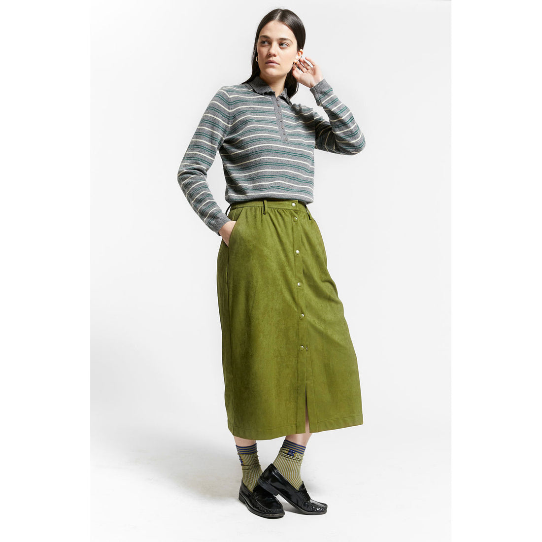 Indee  Olive Westside Skirt