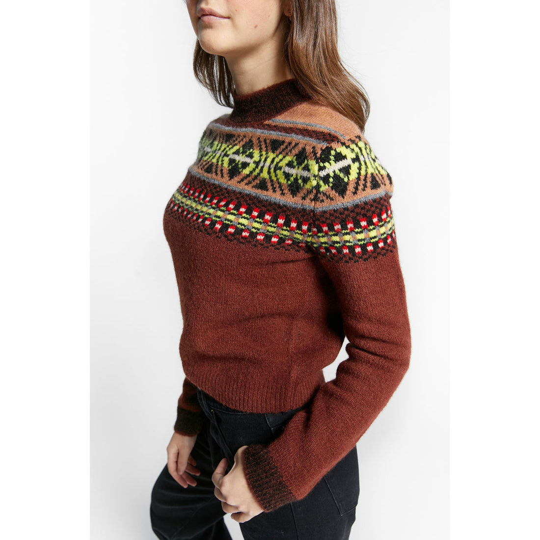 Indee  Coffee Western Pullover