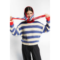 Indee  Off White Walking Striped Scarf