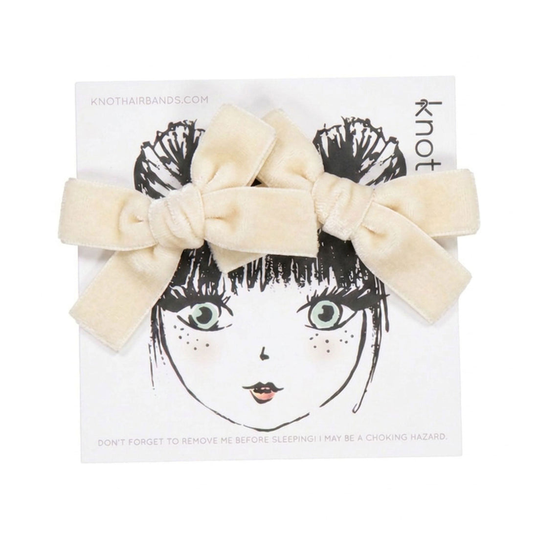 Knot Hairbands Dove Wingtip Ribbon Mini Bow Set