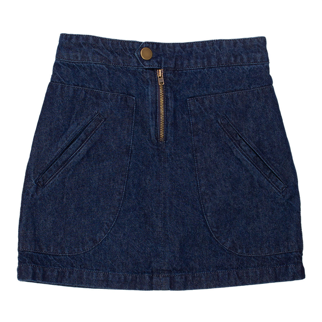 Wynken Mid Blue Denim Riga Skirt