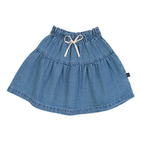 Wynken Mid Bleach Drop Waist Denim Skirt