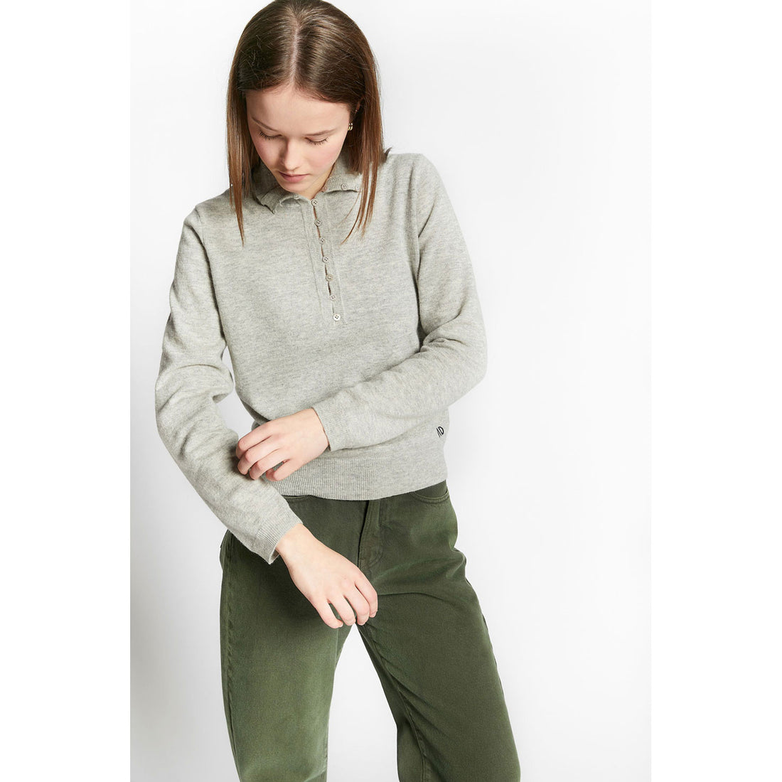 Indee  Grey Wodden Pullover