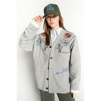 Indee  Grey Melange Waffa Cardigan