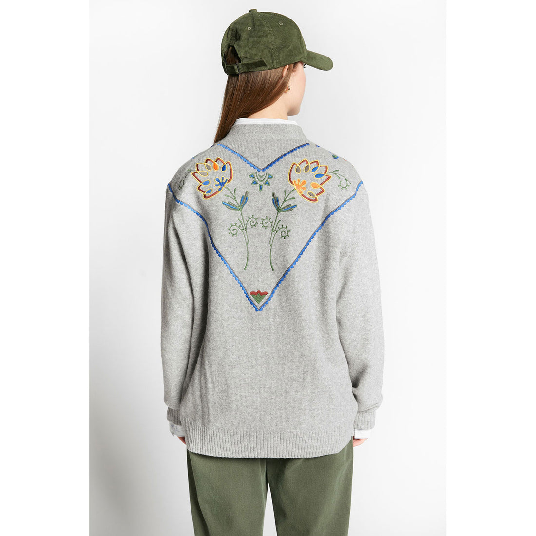 Indee  Grey Melange Waffa Cardigan