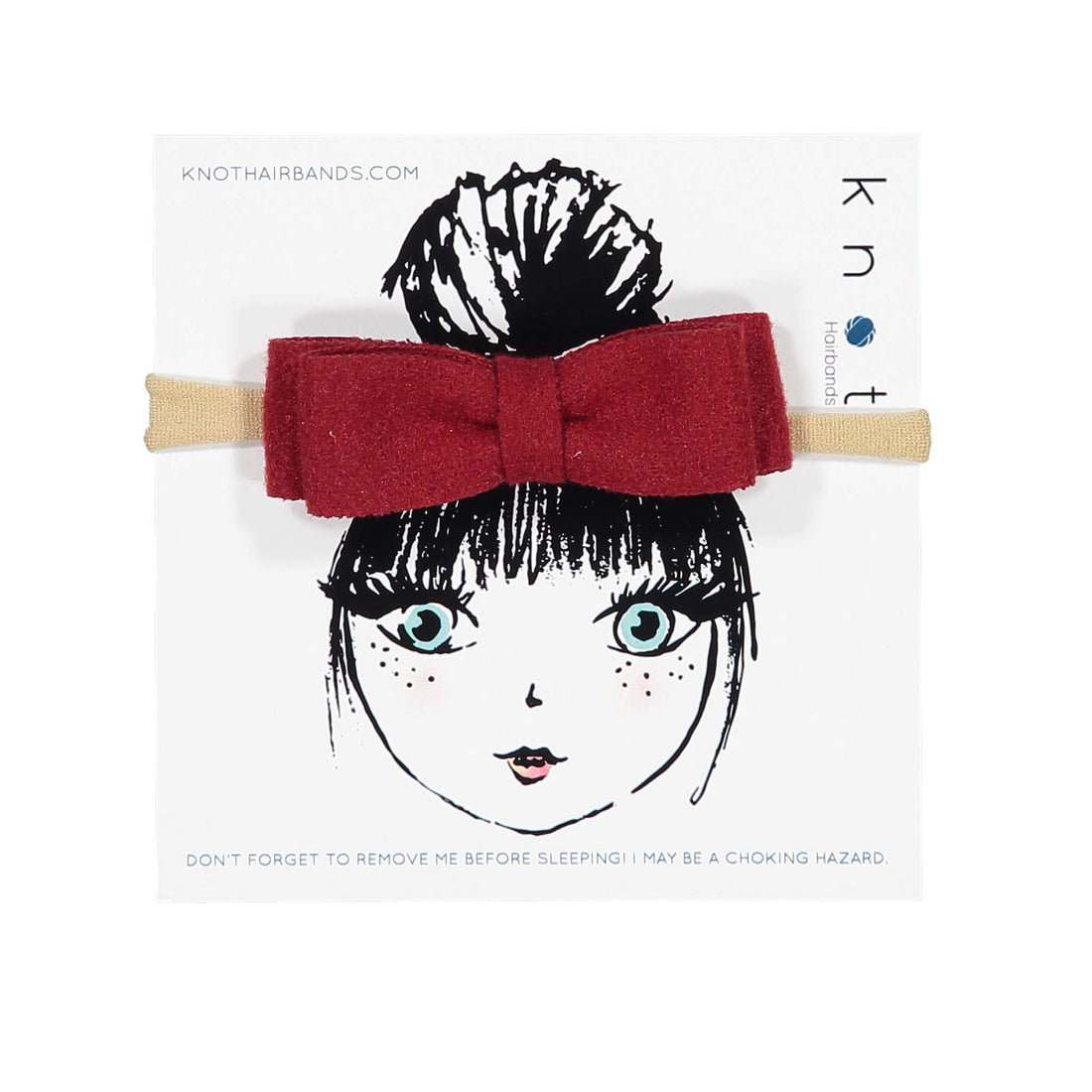 Knot Hairbands Red Wool Bow Band