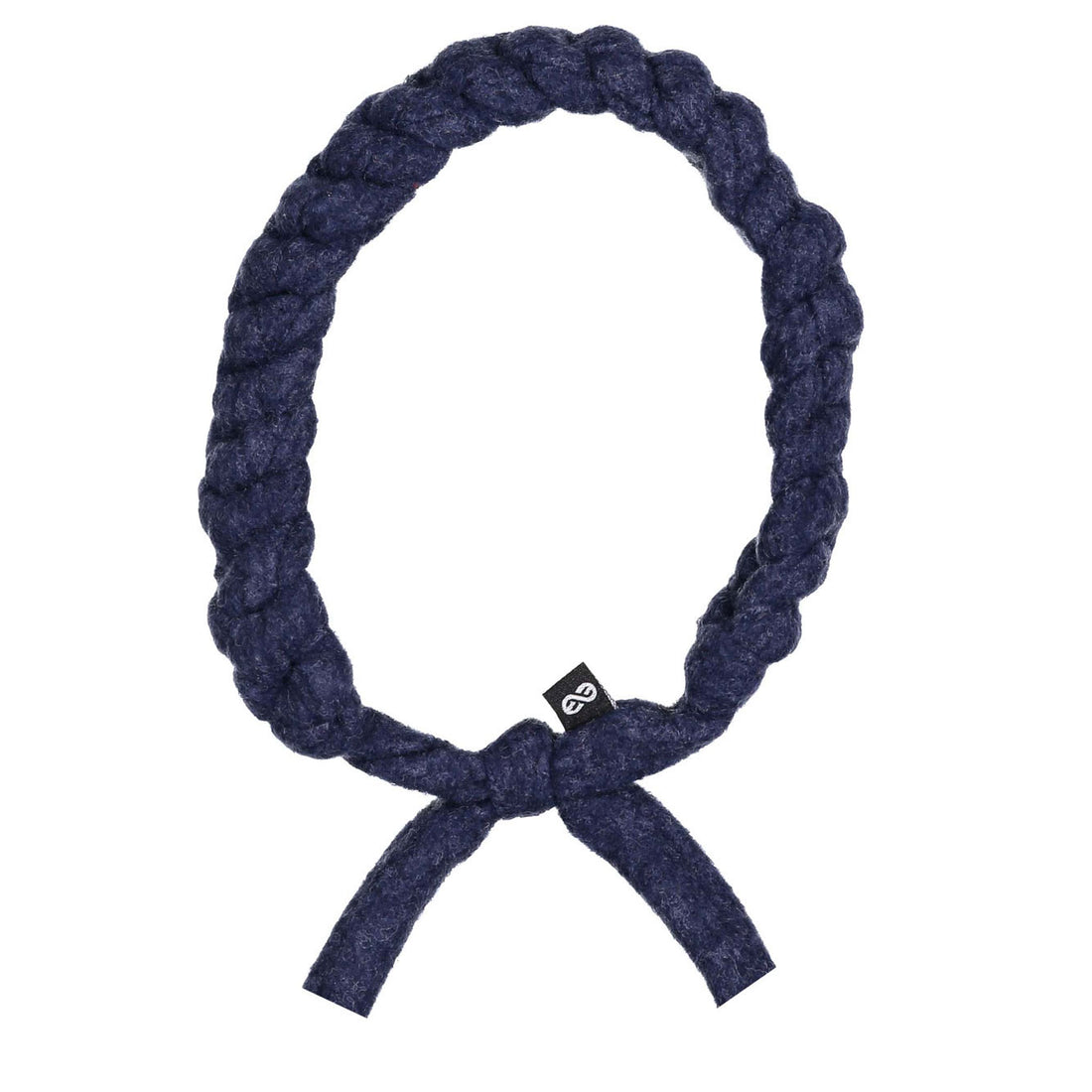 Knot Hairbands Navy Woolen Braided Band