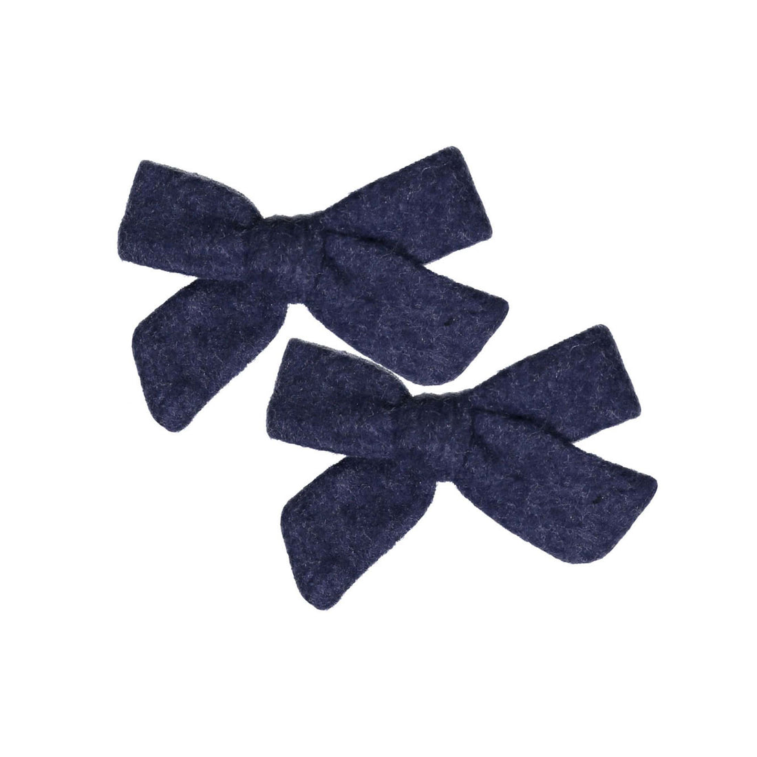 Knot Hairbands Navy Woolen Clip Set