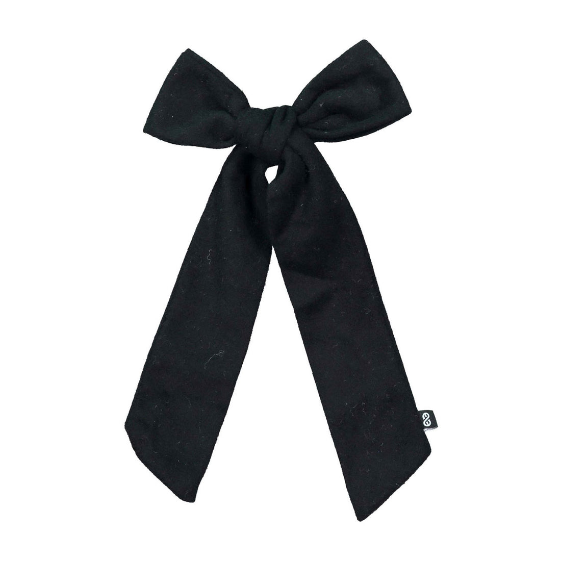 Knot Hairbands  Black Woolly Bow Clip