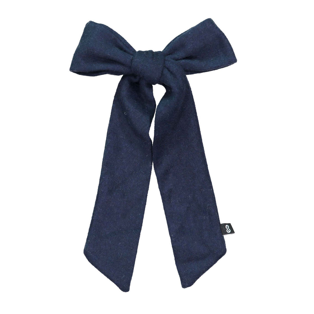 Knot Hairbands  Navy Woolly Bow Clip