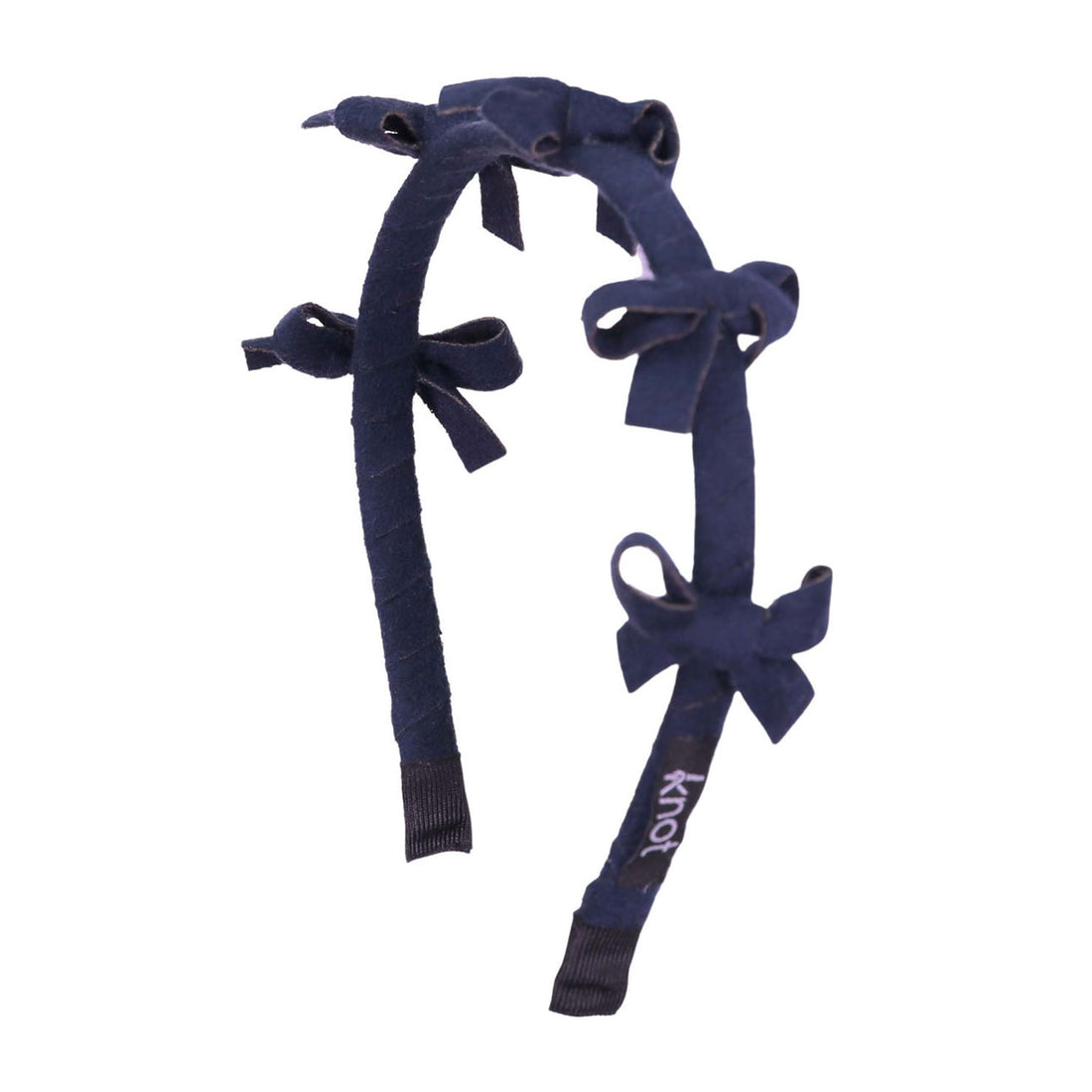 Knot Hairbands  Navy Woolly Headband