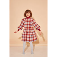 The Middle Daughter Cranberry & Blue Moon Check Word Of Mouth Dress