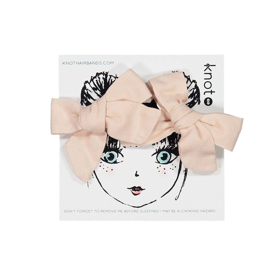 Knot Hairbands Blush Woven Bow Set