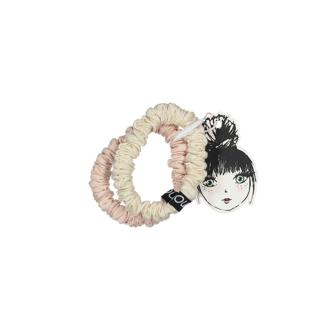 Knot Hairbands Cream + Blush Woven Scrunchie Set