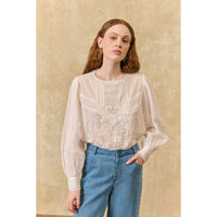 Louise Misha Off White Leonide Womens Blouse