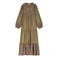 Louise Misha Khaki Granada Meadow Gypsy Dress