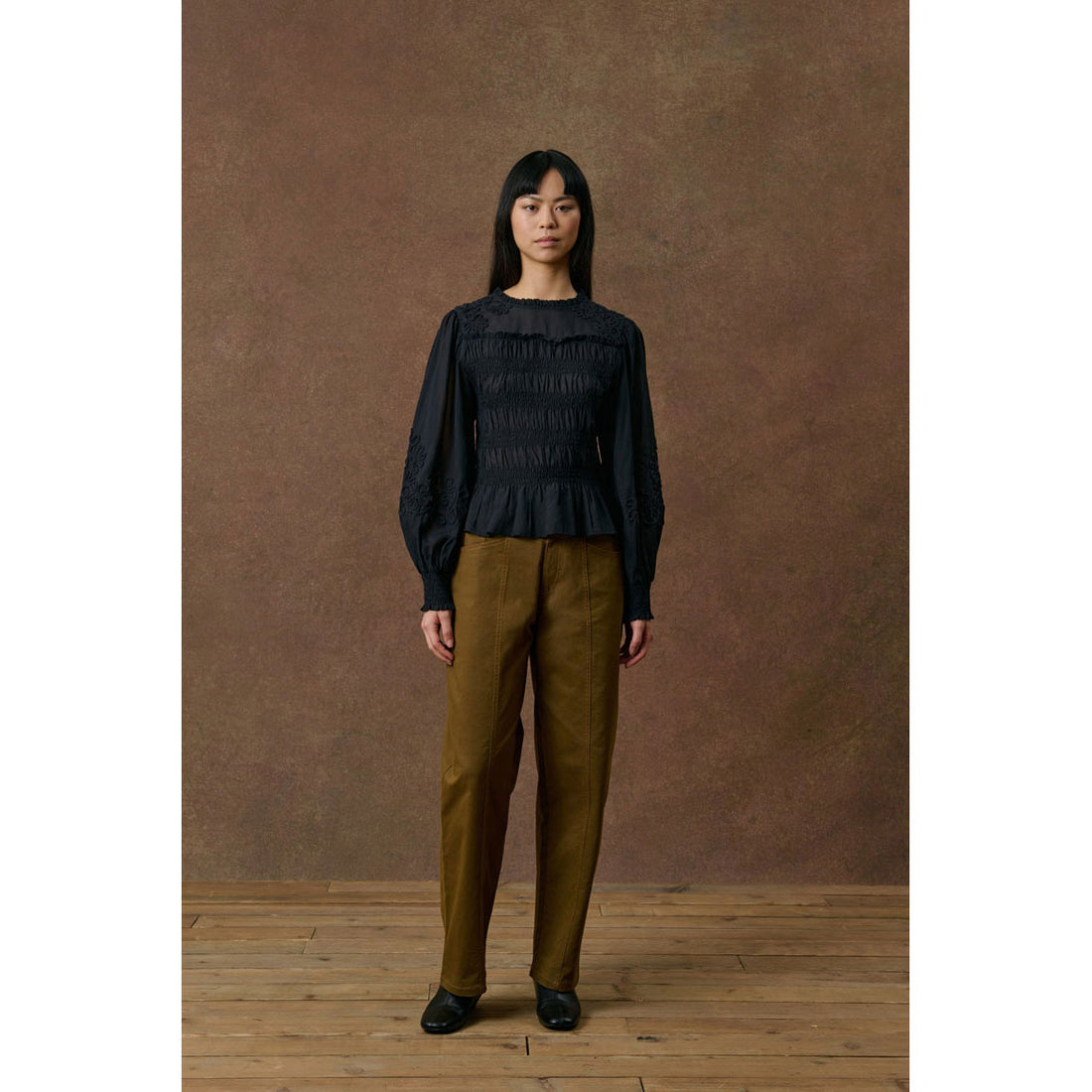 Louise Misha Black Haydee Blouse