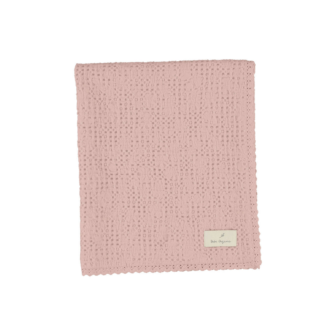 Bebe Organic Blush Waffle Signature Blanket