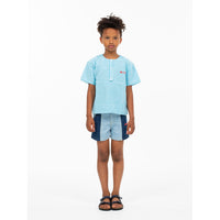 Wander and Wonder  Agua Stripe Henley Shirt