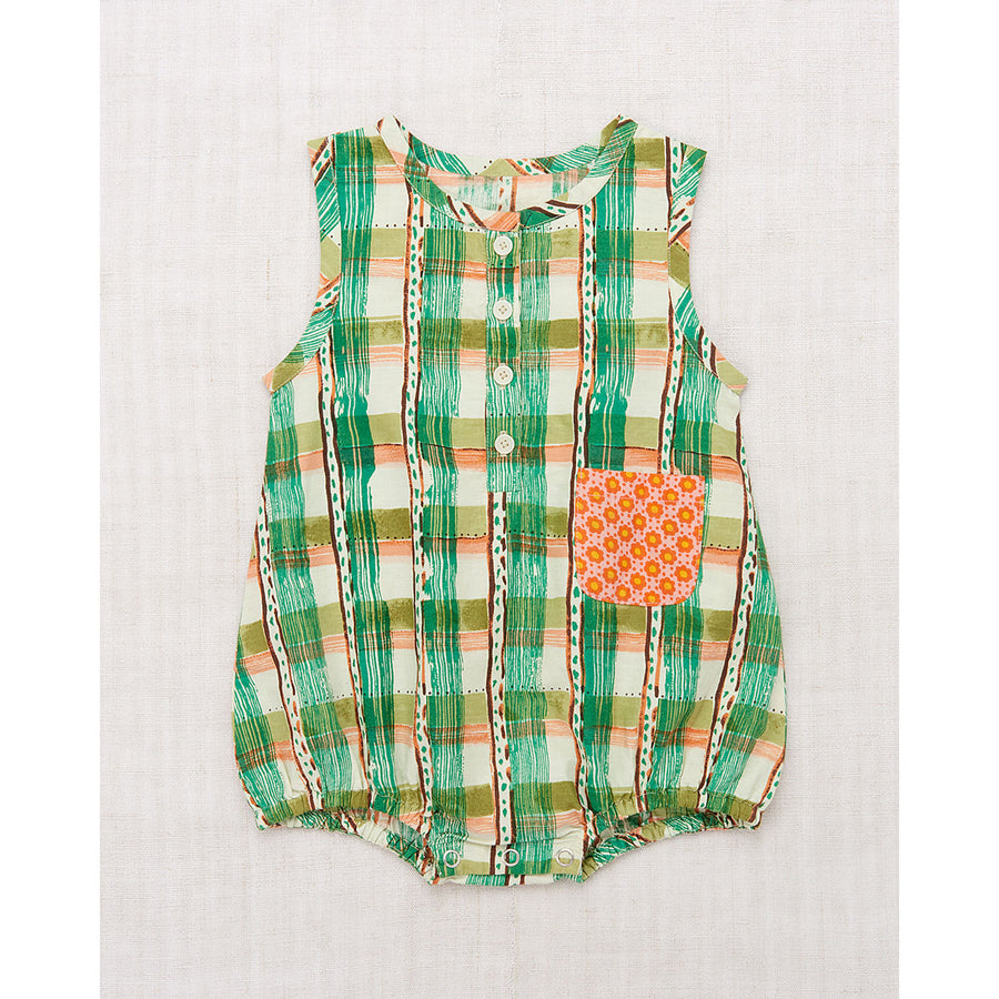 Misha and Puff Mojave Watercolor Plaid Jude Romper