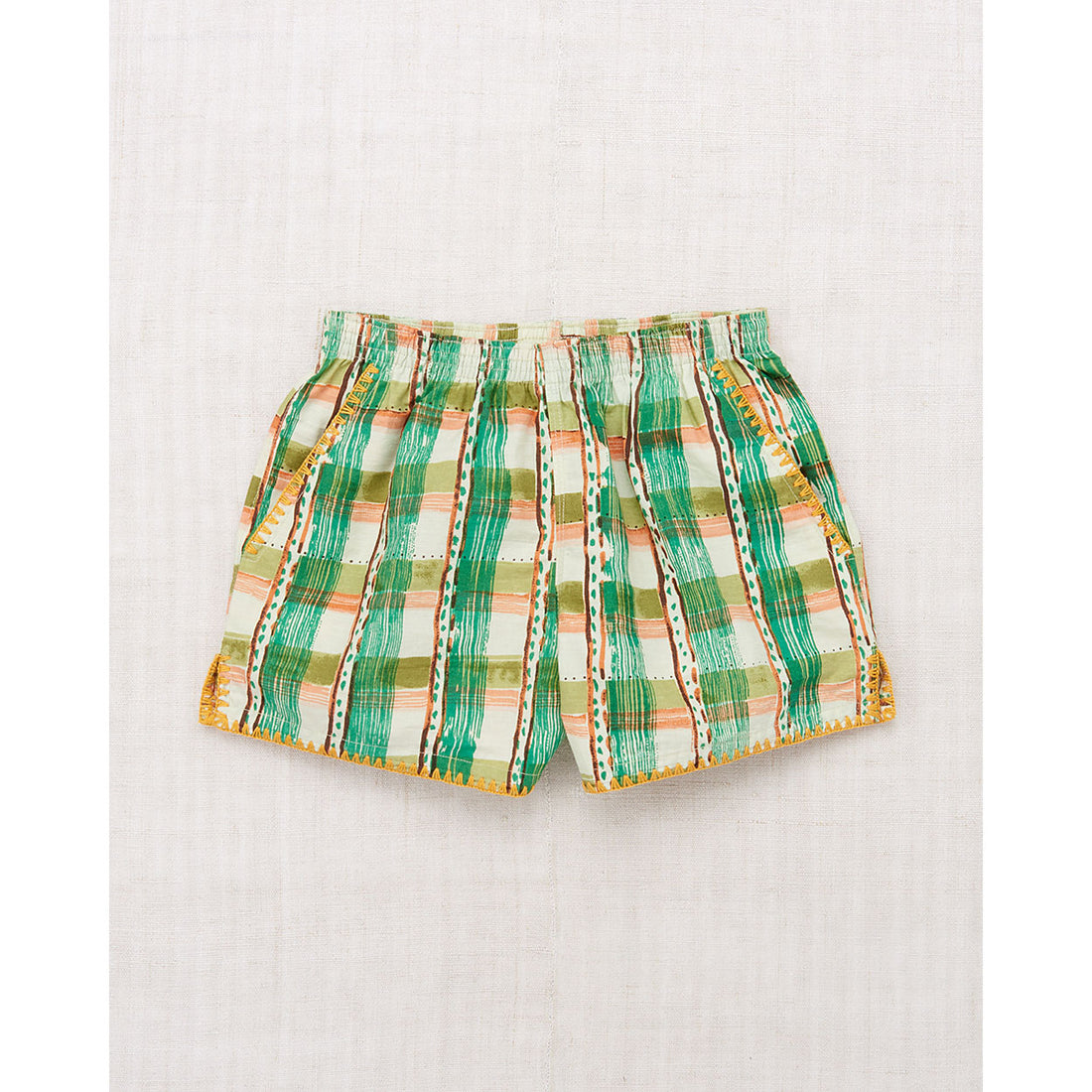 Misha and Puff Mojave Watercolor Plaid Traveler Short