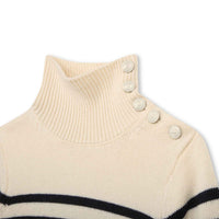 Zadig and Voltaire Ivory Striped Sweater Dress